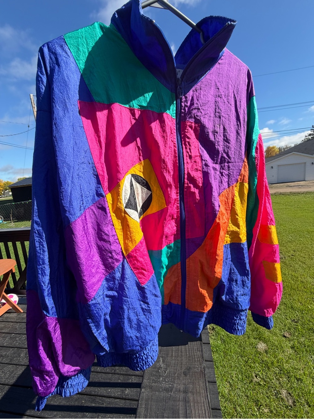Retro Colorblock Jacket - Multicolor - Picture 7 of 16